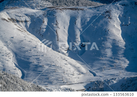 從長野縣志賀高原橫手山頂附近看到的壯麗景色 133563610