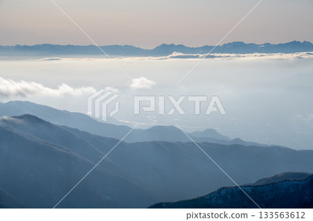 從長野縣志賀高原橫手山頂附近看到的壯麗景色 從長野縣志賀高原橫手山頂附近看到的壯麗景色 133563612
