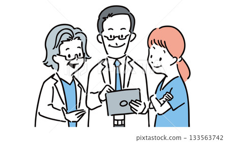 Doctor examining patient 133563742