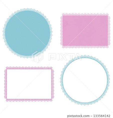 Simple frame set with lace pattern Simple frame set with lace pattern 133564142