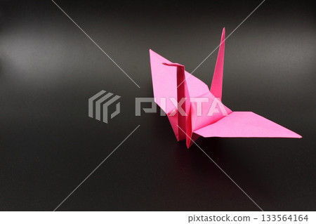 Folded paper crane 133564164
