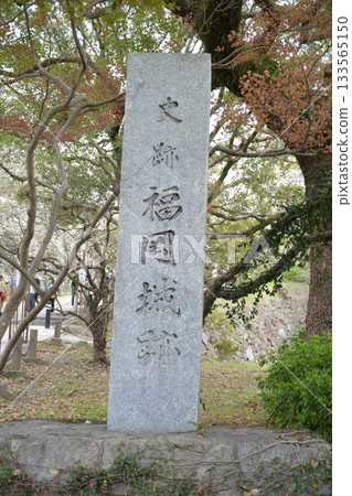 Stone monument of "Historic Site Fukuoka Castle Ruins" 133565150