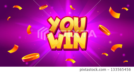 Gold coin confetti explosion for win reward design Gold coin confetti explosion for win reward design 133565456