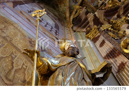 Saint Ambrose statue in the church of Immaculate Conception in Lepoglava, Croatia 133565579