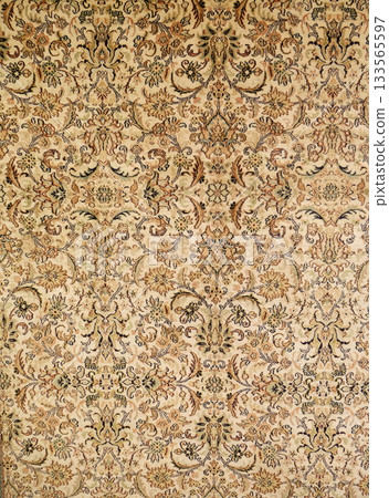 Handmade woven rug, oriental craft in Jaipur, Rajasthan, India 133565597