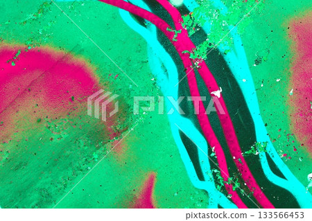 Vibrant Abstract Graffiti Art in Neon Green, Pink, Blue for Funky 80s, Y2K Style Vibrant Abstract Graffiti Art in Neon Green, Pink, Blue for Funky 80s, Y2K Style 133566453