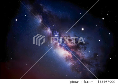 milky way galaxy with stars and space dust 133567900