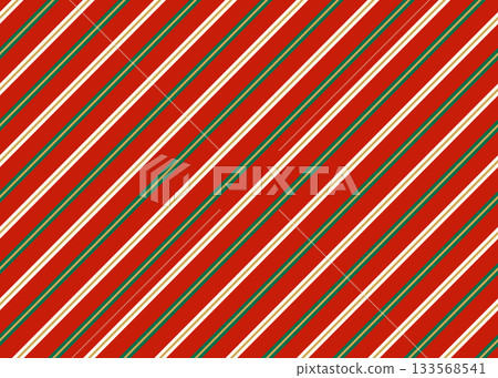 Seamless pattern of red, green, gold, and white diagonal stripes in a gift wrapping paper style. Christmas color wallpaper. Seamless pattern of red, green, gold, and white diagonal stripes in a gift wrapping paper style. Christmas color wallpaper. 133568541