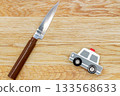 Image of knives and police cars (danger/crime) 133568633