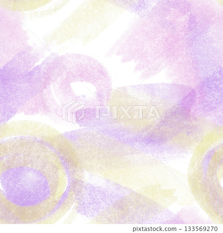 Abstract seamless pattern of acid spots in pastel technique with retro texture graininess.Pink,yellow and purple colors in a dynamic movement .Big brushstrokes,spots and splash for background 133569270