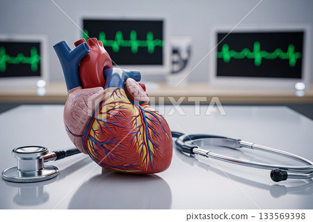 Cardio Vessel Flow Model on Examination Table Cardio Vessel Flow Model on Examination Table 133569398