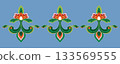 Oriental floral border ornament 133569555