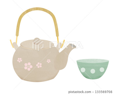 茶壺和杯子 133569708