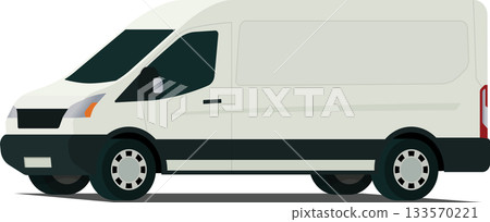 Transit van angled front side view Transit van angled front side view 133570221
