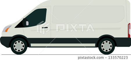 Transit van flat side view Transit van flat side view 133570223