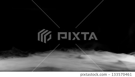 Super Slow Motion of White Surface Smoke Texture Isolated on Black Background. VFX element for overlay. Super Slow Motion of White Surface Smoke Texture Isolated on Black Background. VFX element for overlay. 133570461