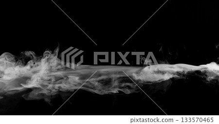 Super Slow Motion of White Surface Smoke Texture Isolated on Black Background. VFX element for overlay. Super Slow Motion of White Surface Smoke Texture Isolated on Black Background. VFX element for overlay. 133570465