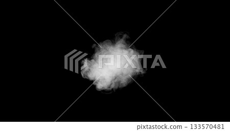Super Slow Motion of White Rounded Smoke Texture Isolated on Black Background. VFX element for overlay. Super Slow Motion of White Rounded Smoke Texture Isolated on Black Background. VFX element for overlay. 133570481