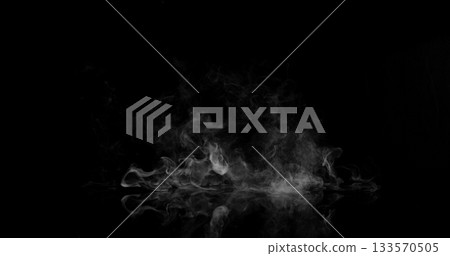 Super Slow Motion of White Rounded Smoke Texture Isolated on Black Background. VFX element for overlay. Super Slow Motion of White Rounded Smoke Texture Isolated on Black Background. VFX element for overlay. 133570505