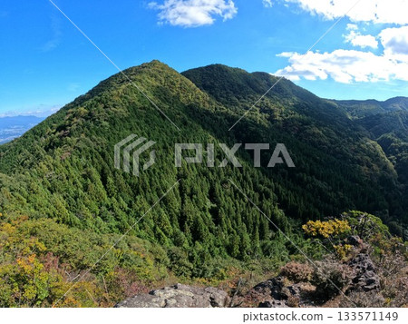 Mount Hoki from Mount Shishiiwadake on Mount Haruna 133571149