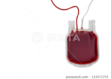 Bag containing red blood with medical tubing attached, isolated, PNG Bag containing red blood with medical tubing attached, isolated, PNG 133571755