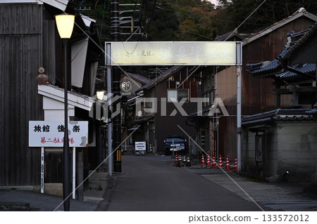 Yunotsu Onsen Main Street night view Yunotsu Onsen Main Street night view 133572012