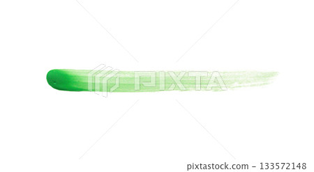 Green brush stroke isolated on white background Green brush stroke isolated on white background 133572148