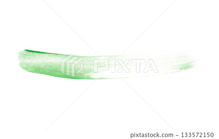 Green brush stroke isolated on white background 133572150