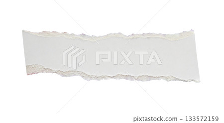 White ripped paper torn edges strips isolated on white background White ripped paper torn edges strips isolated on white background 133572159