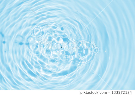 Abstract transparent water shadow surface texture natural ripple on blue background 133572184