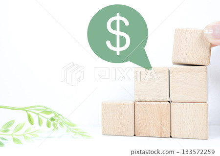 Business concept of dollar reserves and growth image. Business concept of dollar reserves and growth image. 133572259