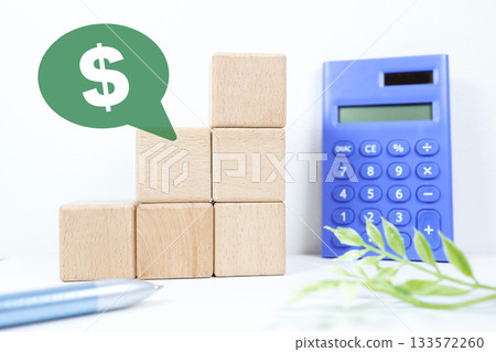 Business concept of dollar reserves and growth image. Business concept of dollar reserves and growth image. 133572260