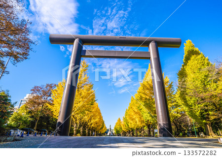 日本東京的都市景觀。在那片天空之上……我們永遠不該忘記那一天的悲劇。 = 11月21日，靖國神社 133572282