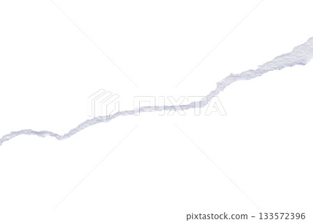 Ripped torn paper edges isolated on white background 133572396