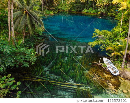 Paisu pok lake with crystal water. Destination in Indonesia Paisu pok lake with crystal water. Destination in Indonesia 133572501