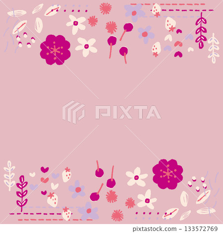 粉白相間的花框 粉白相間的花框 133572769