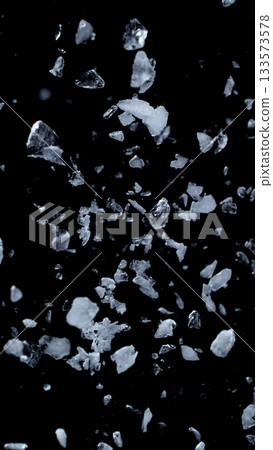 Super Slow Motion of Exploding Ice Shards , Close-up 133573578
