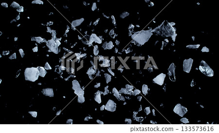 Super Slow Motion of Exploding Ice Shards , Close-up 133573616