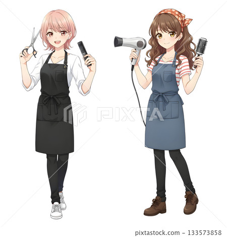 Barber people working character cartoon design Barber people working character cartoon design 133573858