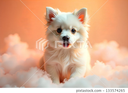 white pomeranian dog in the day white pomeranian dog in the day 133574265