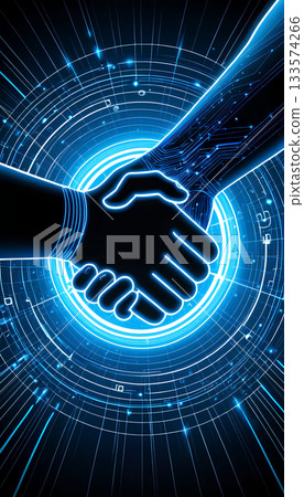 composite image of business people shaking hands 133574266