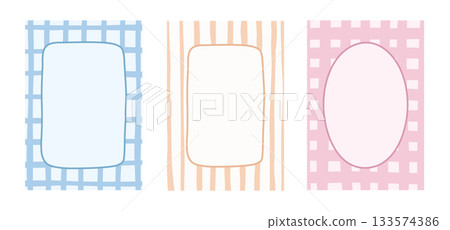 Hand drawn cottagecore frame, cute vector flat illustrations with pattern Hand drawn cottagecore frame, cute vector flat illustrations with pattern 133574386