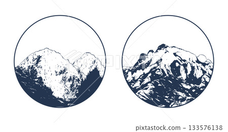 Mountain grunge texture 133576138