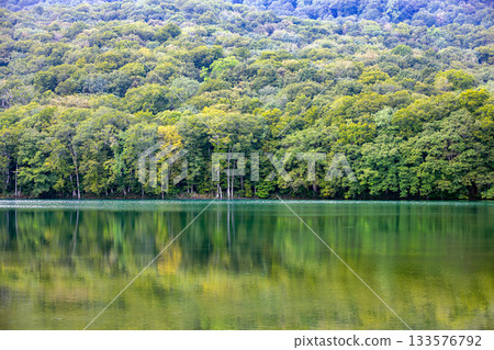 The mystical and tranquil lakeside scenery of Tsutanuma in Aomori Prefecture 133576792