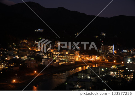 岐阜縣下呂溫泉：從山頂眺望溫泉小鎮 133577236