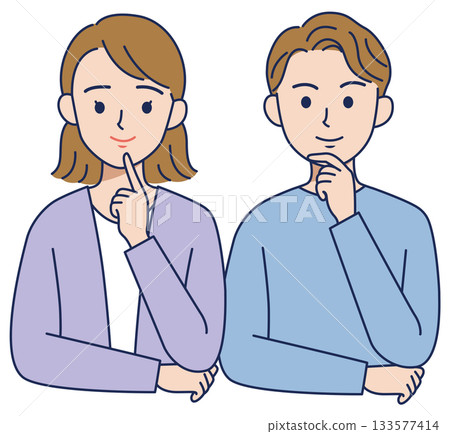 表情燦爛的男女 表情燦爛的男女 133577414