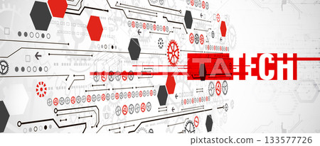 Modern futuristic technology vector background. Circuit board. 133577726