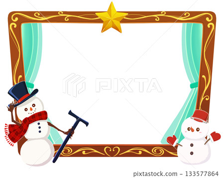 插圖第 5/6 幀,描繪了慶祝聖誕節的雪人 插圖第 5/6 幀,描繪了慶祝聖誕節的雪人 133577864