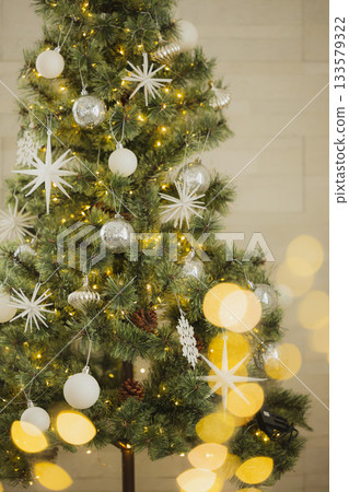 Landscape with Christmas tree 133579322