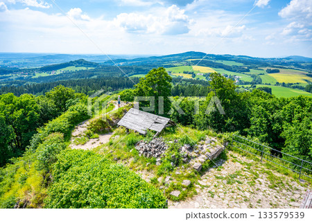 Lookout from Kumburk Castle Ruins near Nova Paka, Czech Republic Lookout from Kumburk Castle Ruins near Nova Paka, Czech Republic 133579539